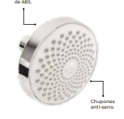 Regadera redonda blanca 4'' 36500